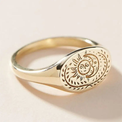 Sun & Moon Design Ring