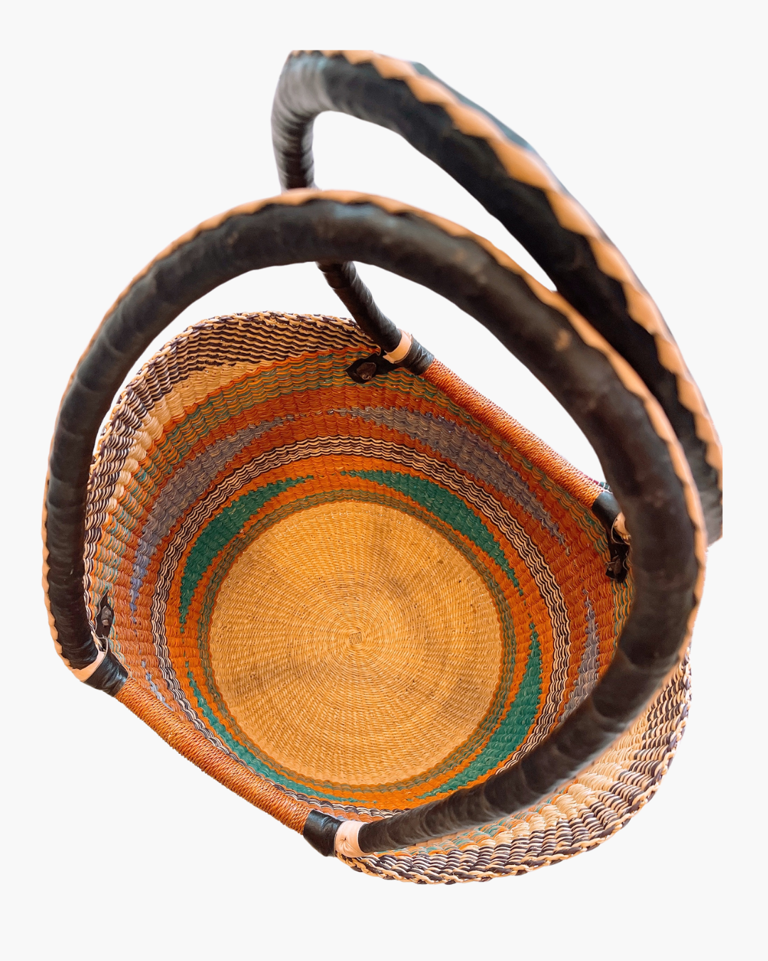 Big Blue Moma: Shoulder Shopper - Handwoven Baskets from Ghana