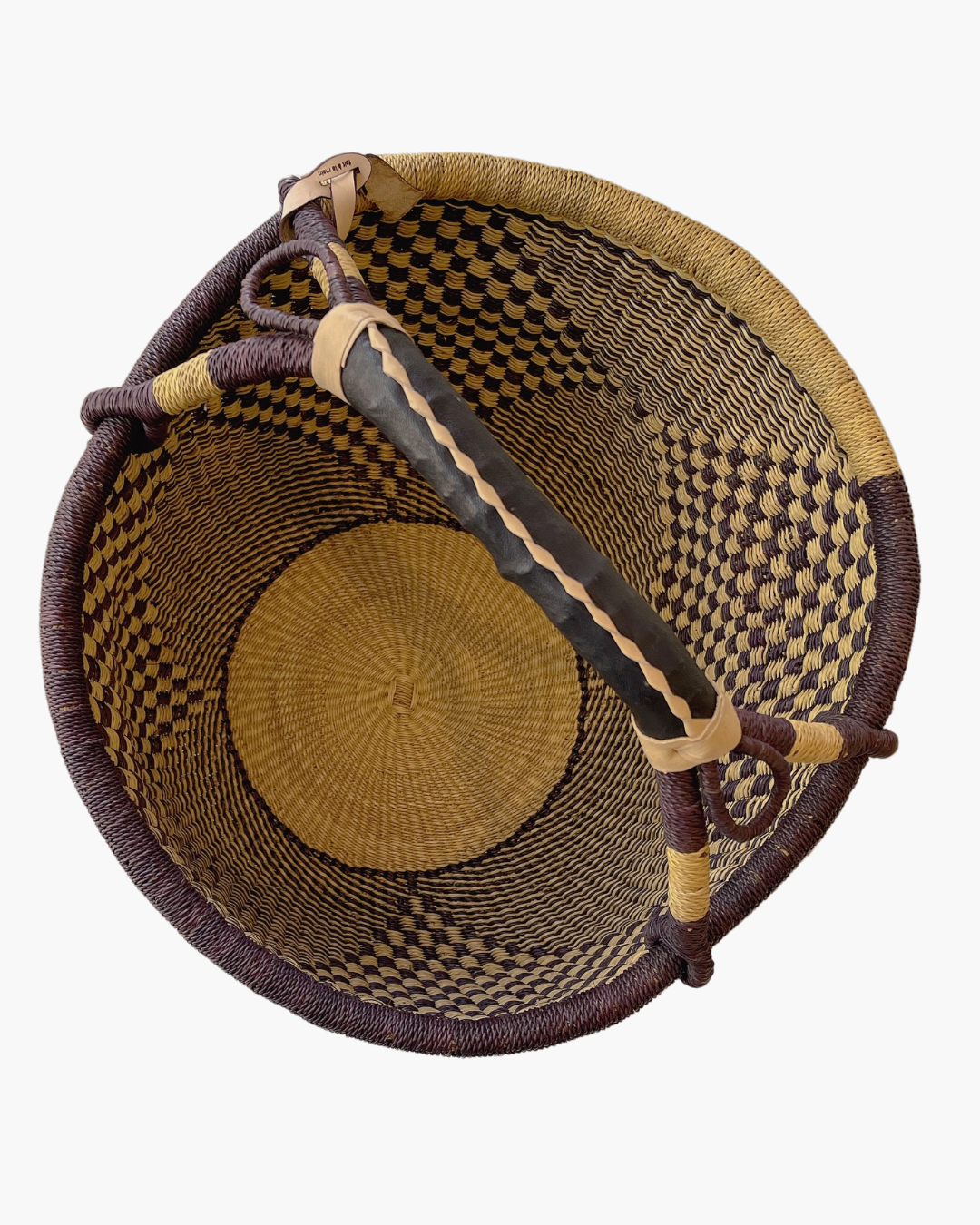 Big Blue Moma: Round Large - Handwoven Baskets from Ghana