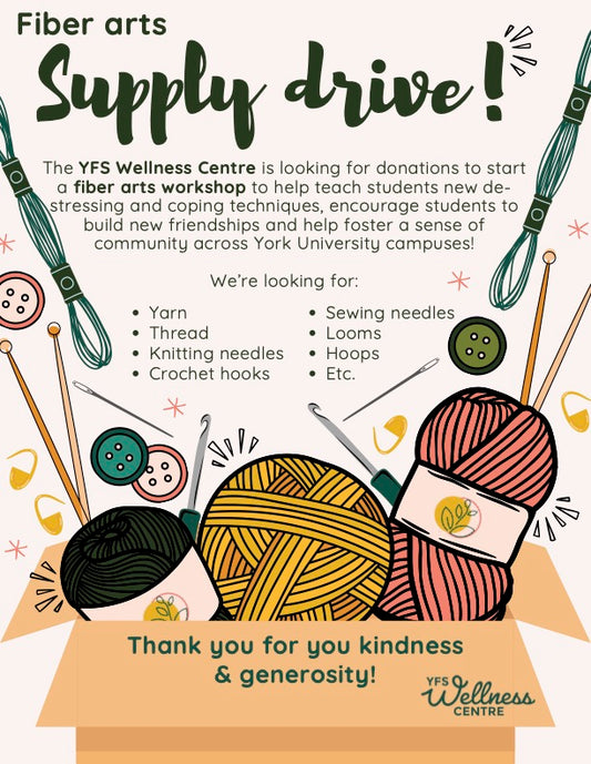 Fibre Arts Supply Donation Drive - Ongoing In-Store