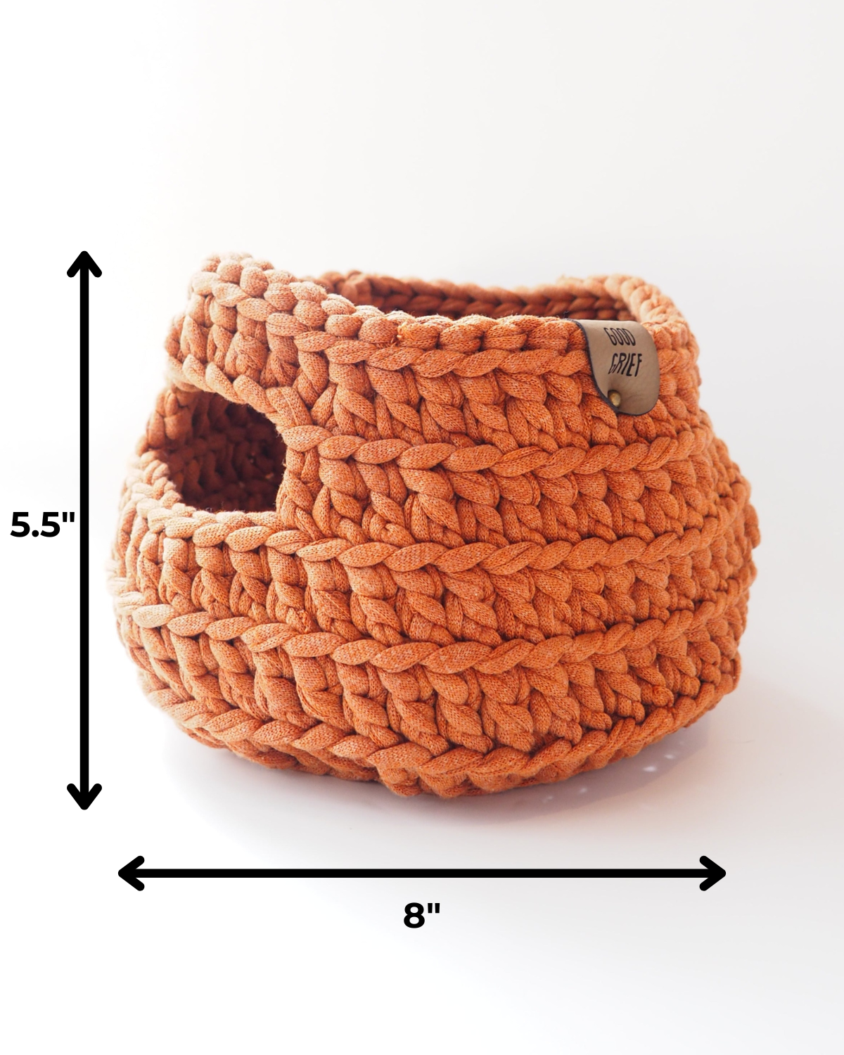 Good Grief Handmade Crochet Basket - Caramel 1.0
