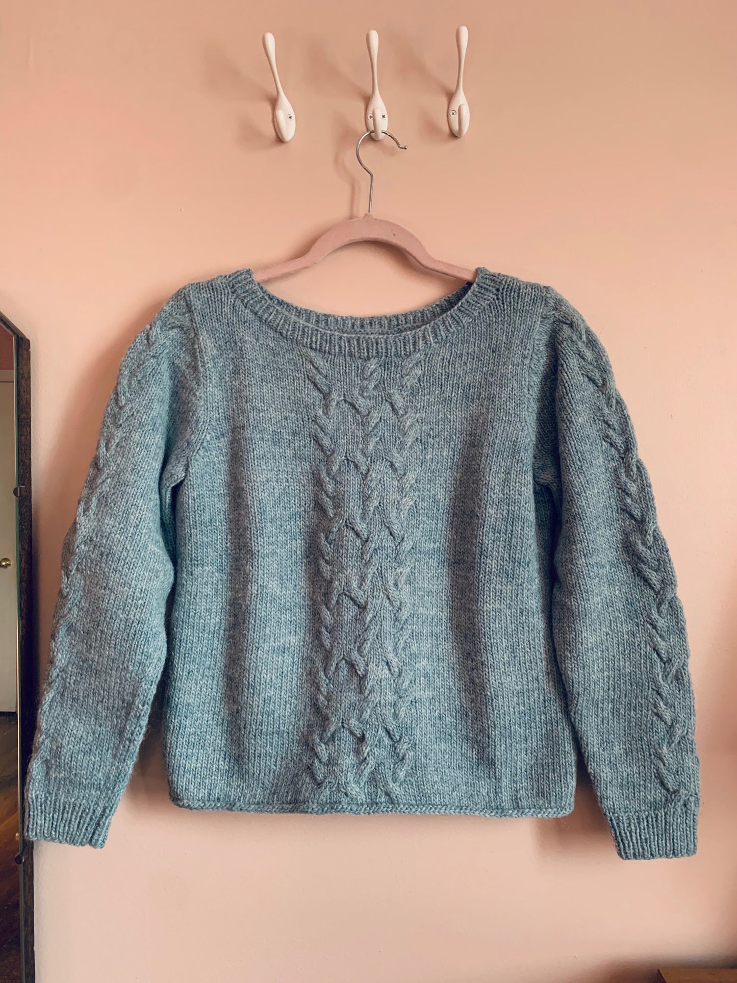 Blue Cabled Pullover - Sample Sale