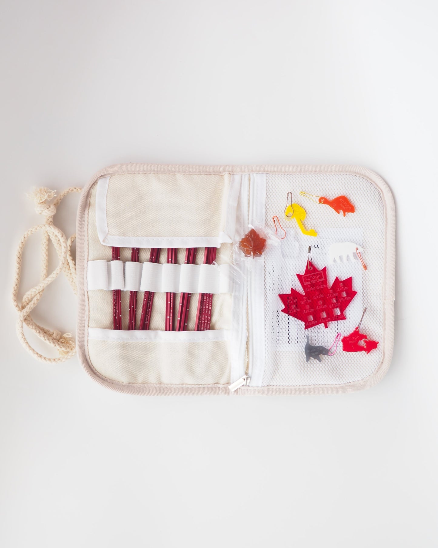 Kollage Square: Ergonomic Double Pointed Needle Set - Limited Maple Syrup Edition