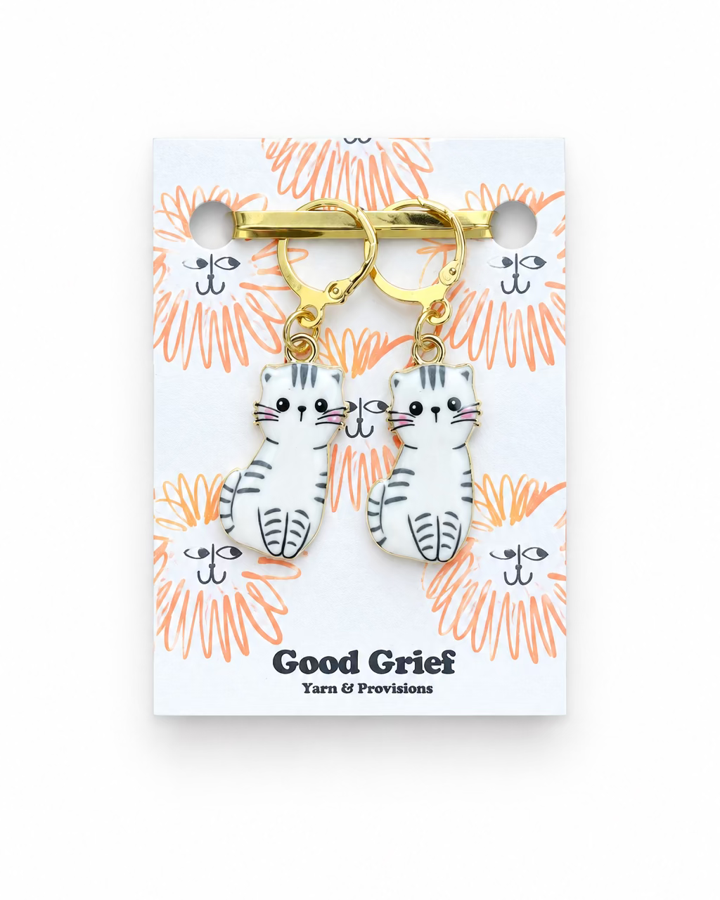 Good Grief Cat Stitch Markers (Set of 2)