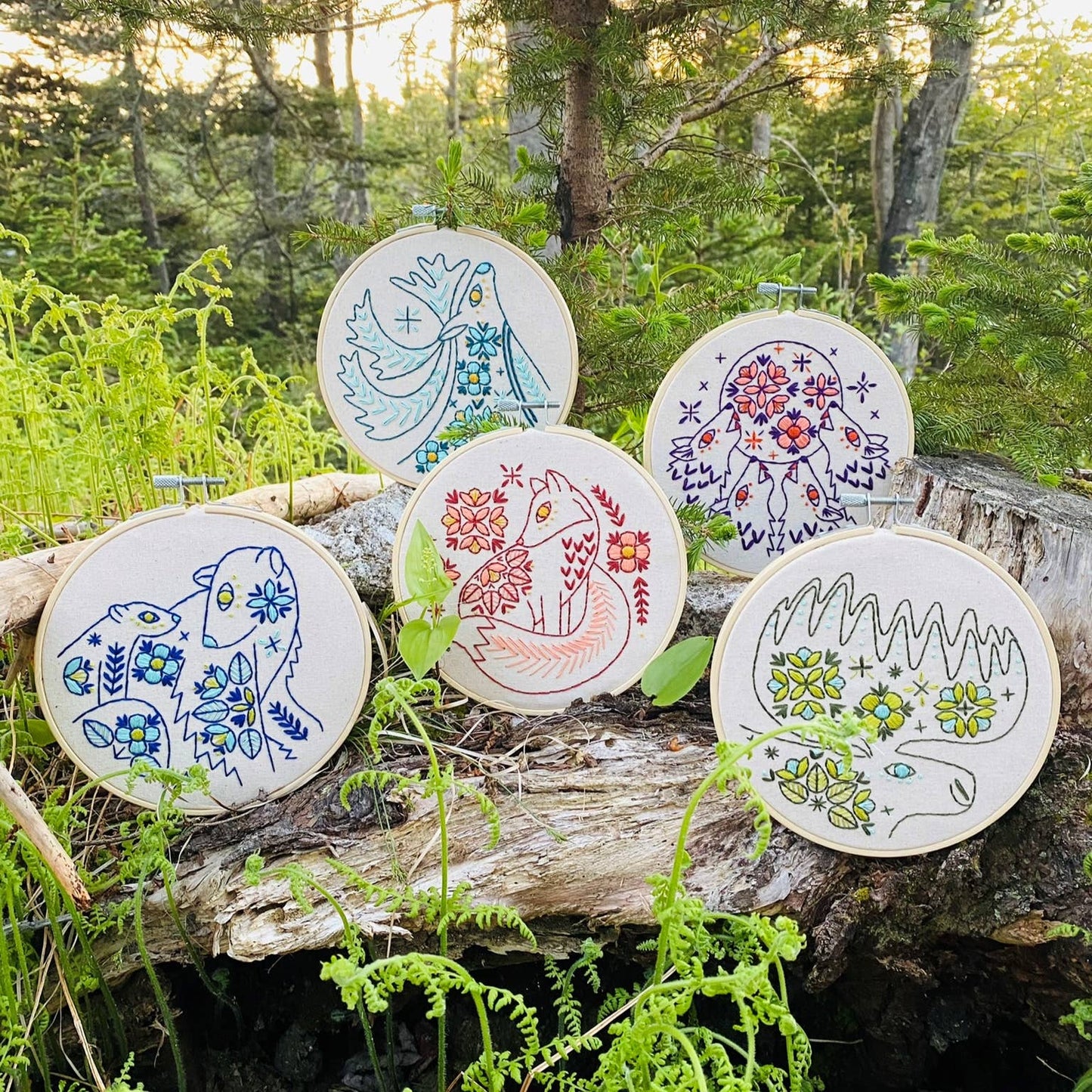 Hook, Line & Tinker: Folk Fox Complete Embroidery Kit