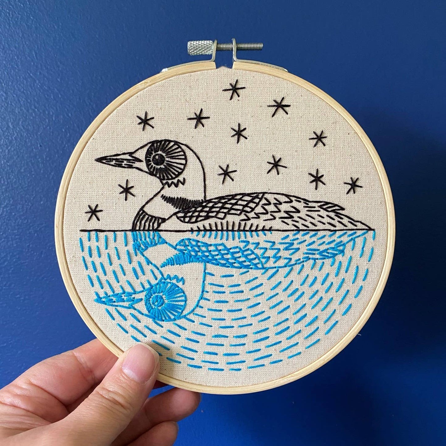 Hook, Line & Tinker: Loon Complete Embroidery Kit