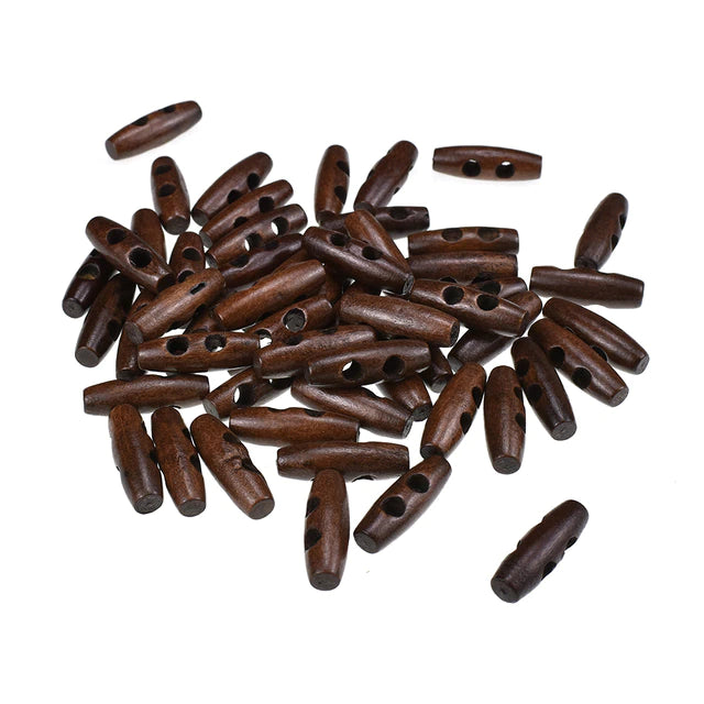 Botones de palanca de madera (30x10 mm)