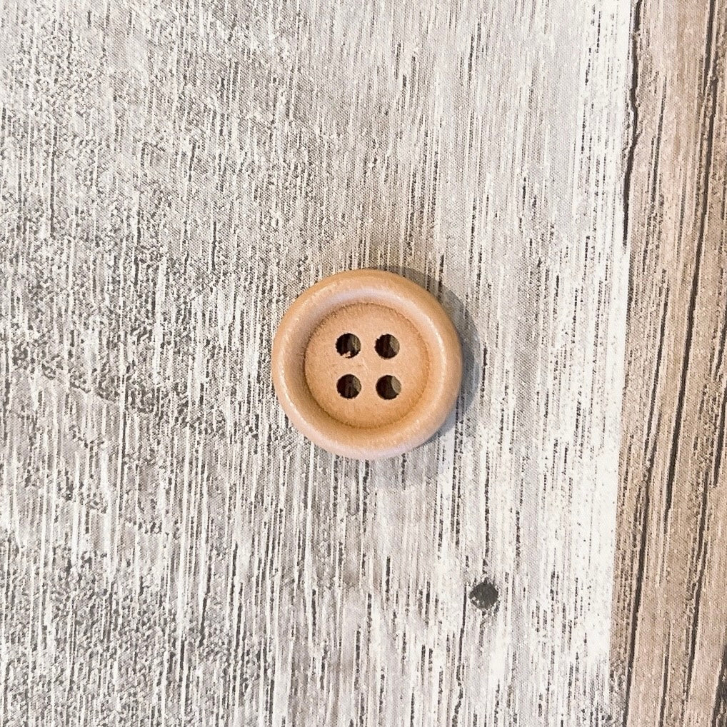 Lindos botones de madera (15 mm)