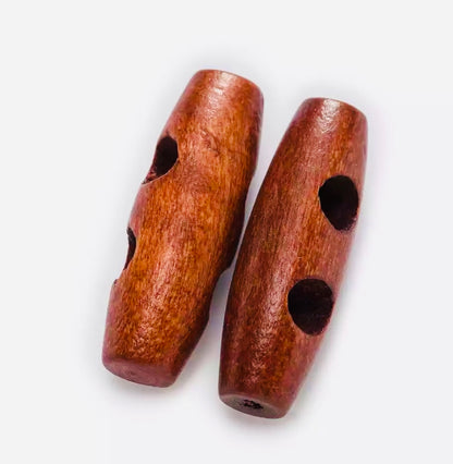 Wood Toggle Buttons (30x10mm)