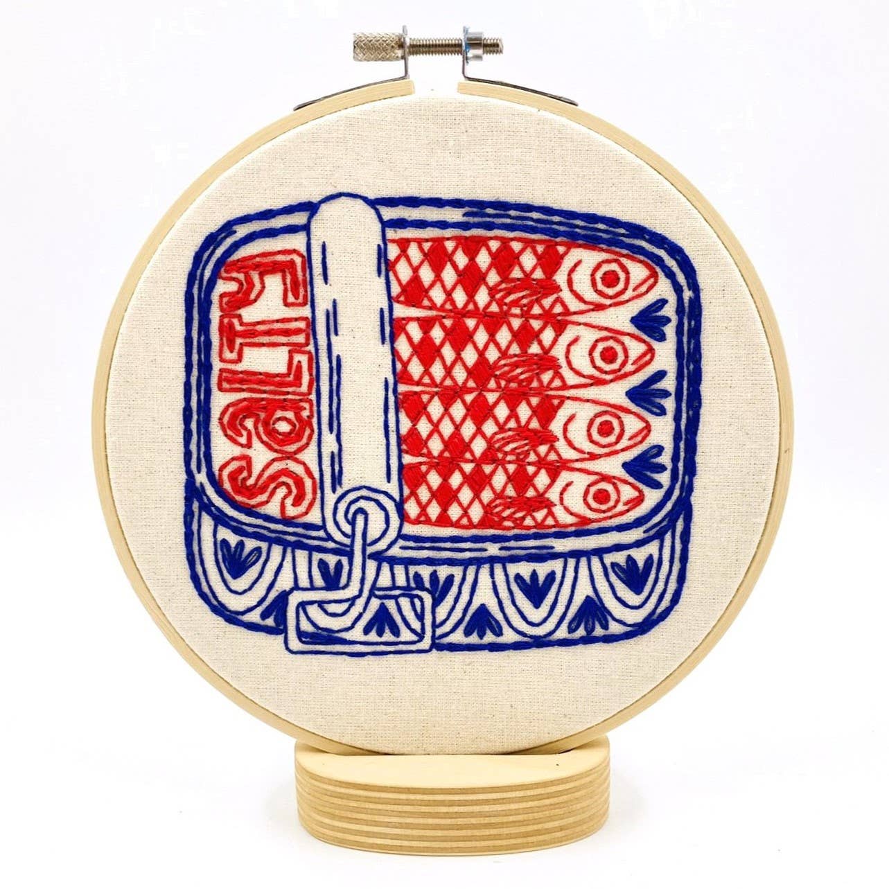 Hook, Line & Tinker: Sardines Complete Embroidery Kit