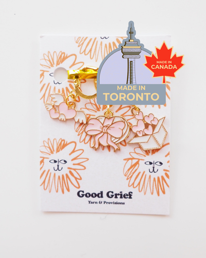 Love is Unpredictable Stitch Markers by Good Grief