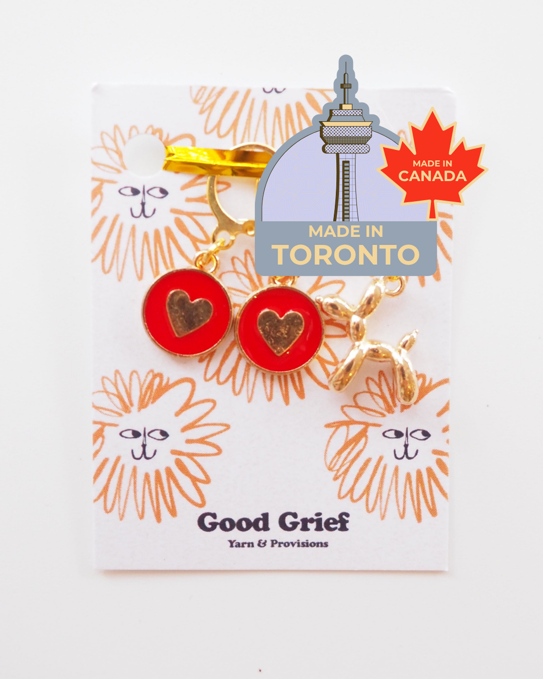 Poodle Balloon Animal Stitch Markers by Good Grief