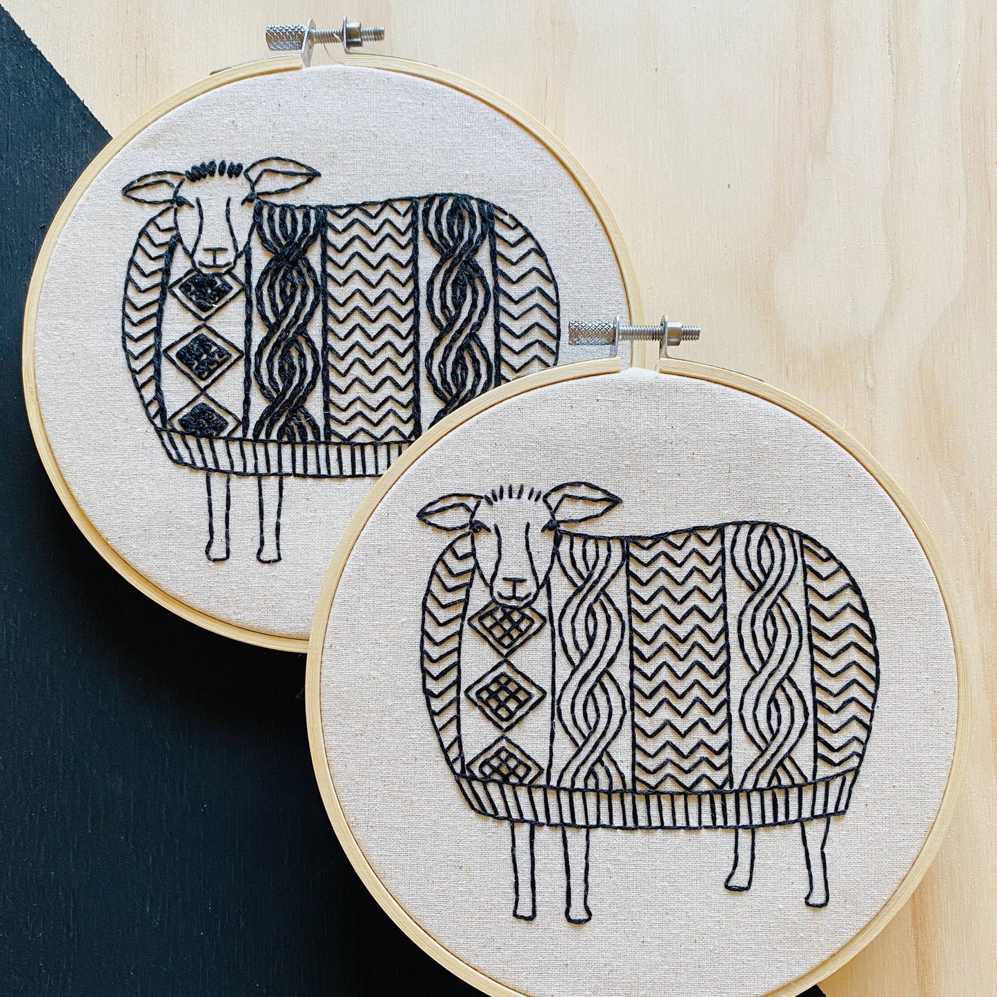 Hook, Line & Tinker: Sweater Weather Sheep Complete Embroidery Kit