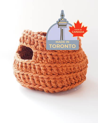 Good Grief Handmade Crochet Basket - Caramel 1.0