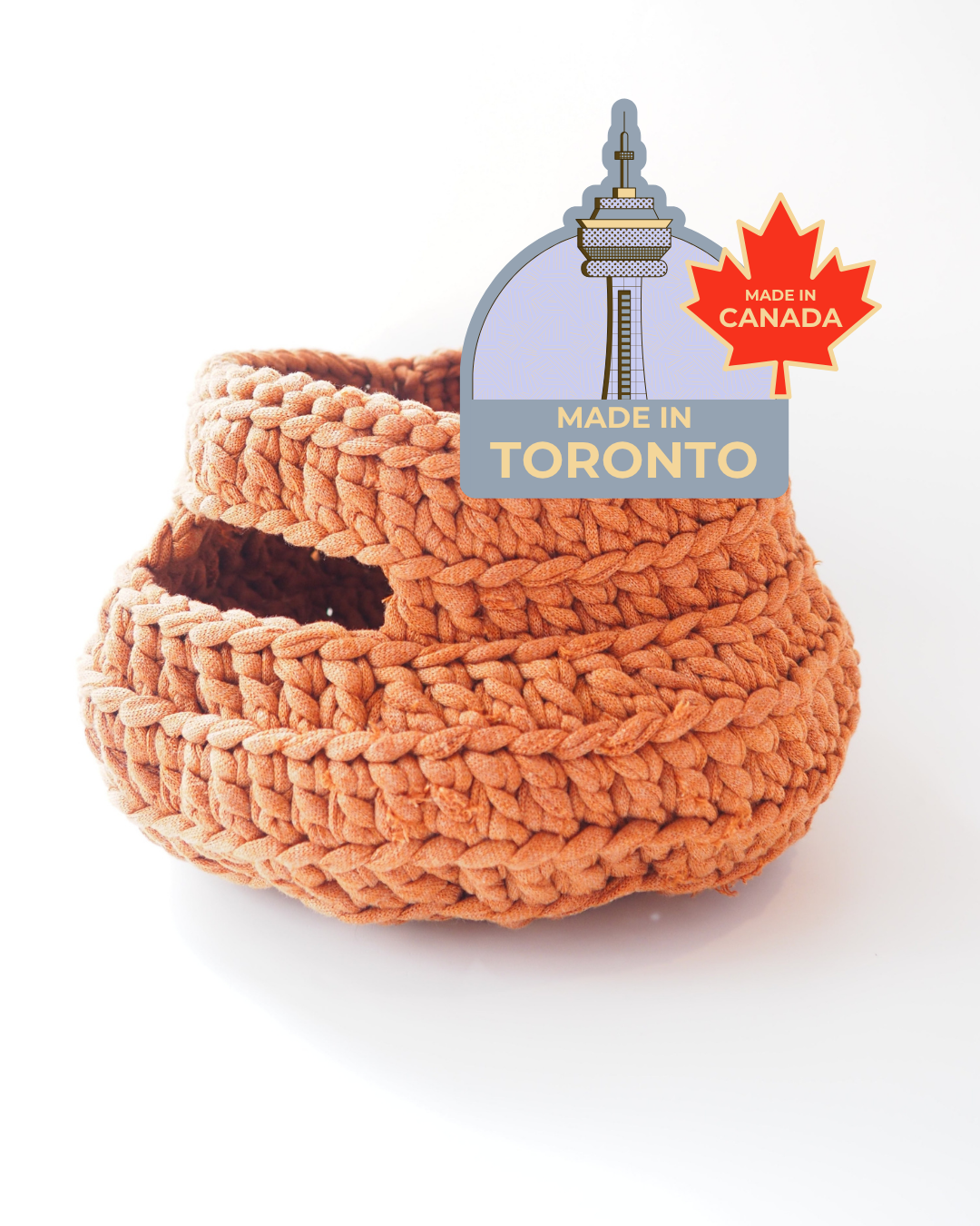 Good Grief Handmade Crochet Basket - Caramel 2.0