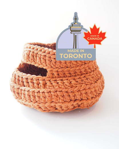 Good Grief Handmade Crochet Basket - Caramel 2.0