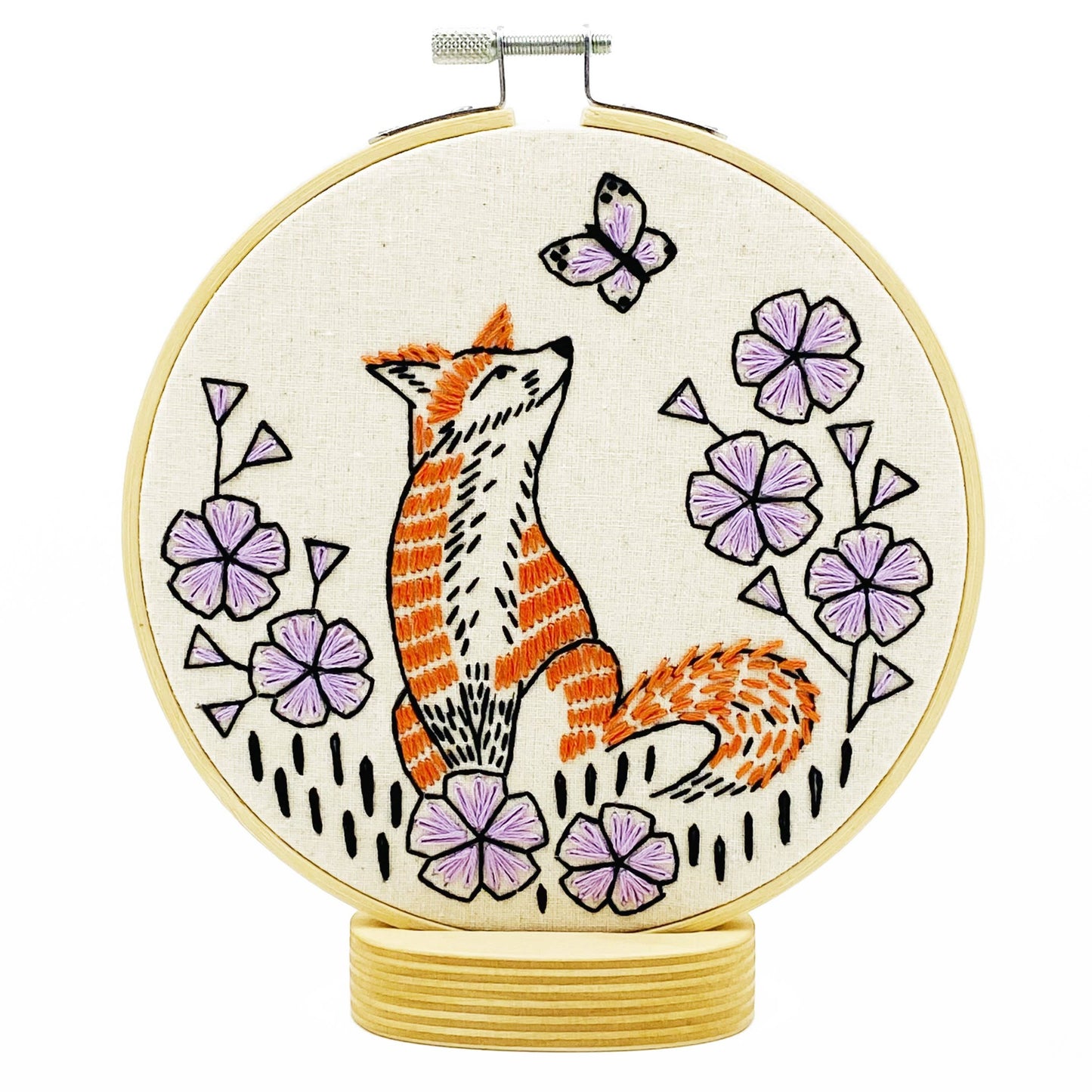 Hook, Line & Tinker: Fox in Phlox Complete Embroidery Kit