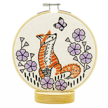 Hook, Line & Tinker: Fox in Phlox Complete Embroidery Kit