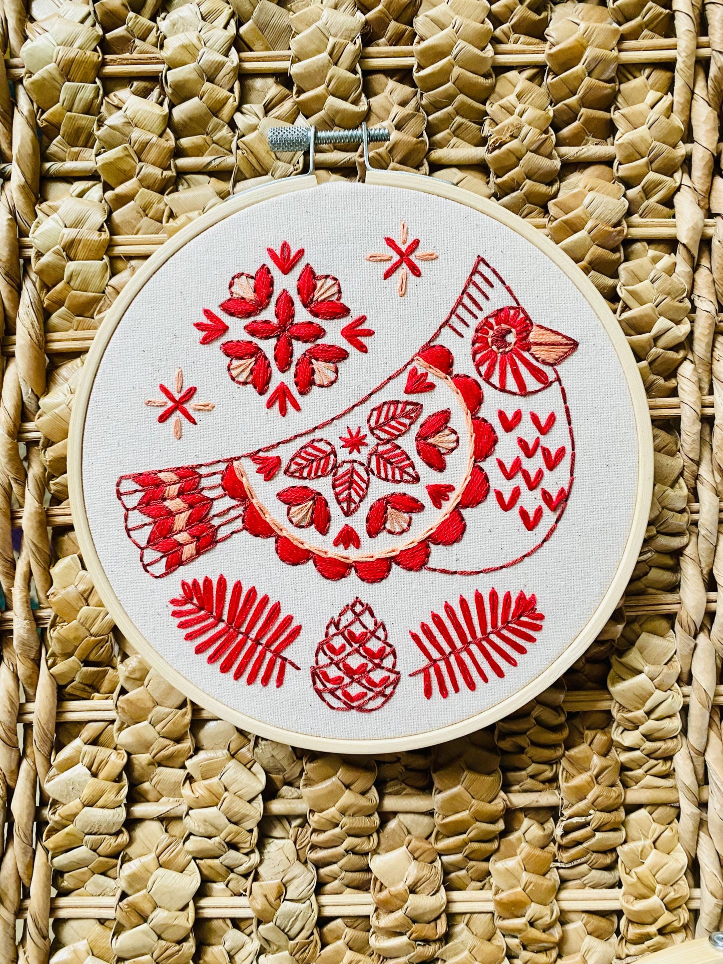 Hook, Line & Tinker: Cardinal Complete Embroidery Kit