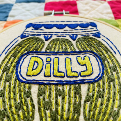 Hook, Line & Tinker: Pickles Complete Embroidery Kit
