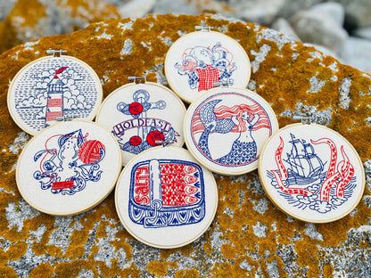 Hook, Line & Tinker: Octopus Knitting Complete Embroidery Kit