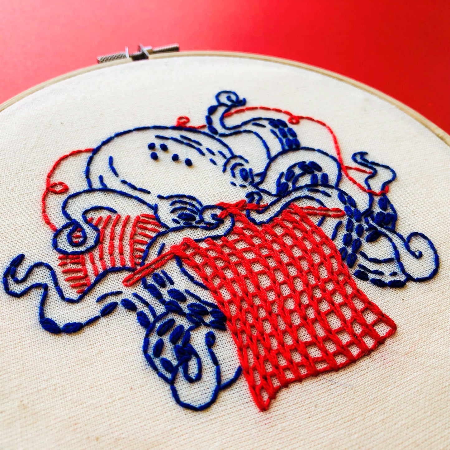 Hook, Line & Tinker: Octopus Knitting Complete Embroidery Kit