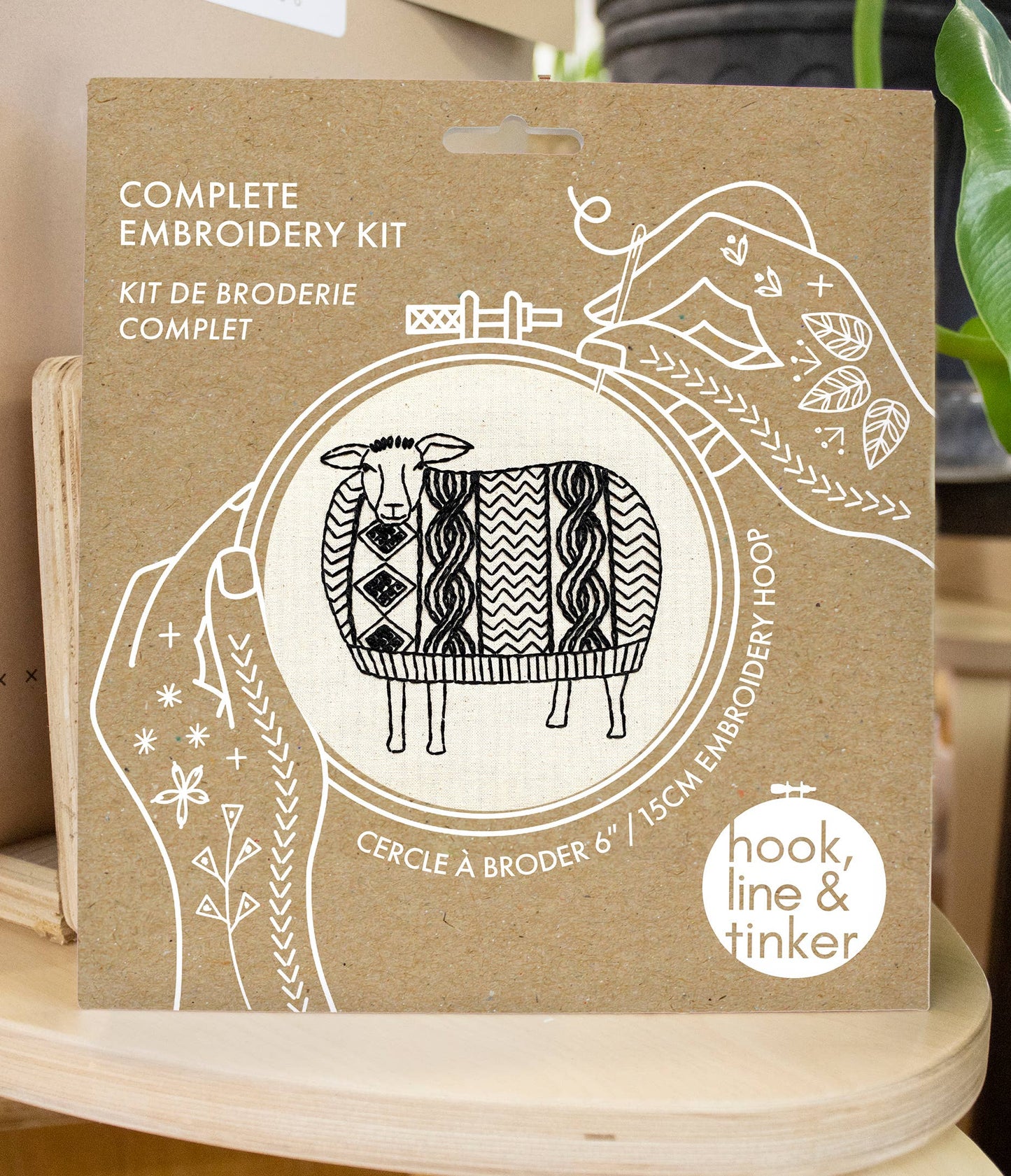 Hook, Line & Tinker: Sweater Weather Sheep Complete Embroidery Kit
