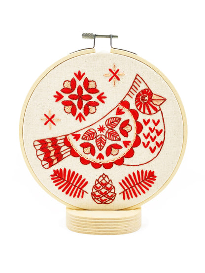 Hook, Line & Tinker: Cardinal Complete Embroidery Kit