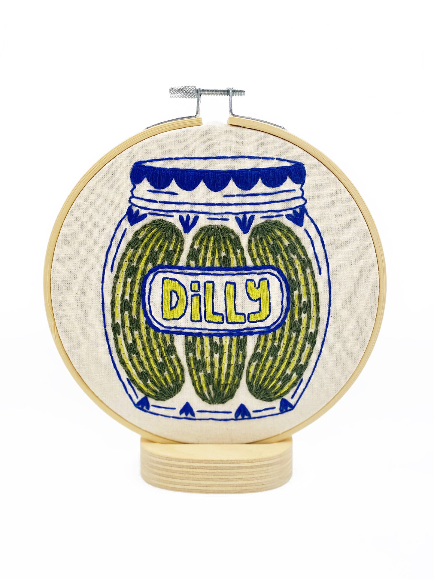 Hook, Line & Tinker: Pickles Complete Embroidery Kit