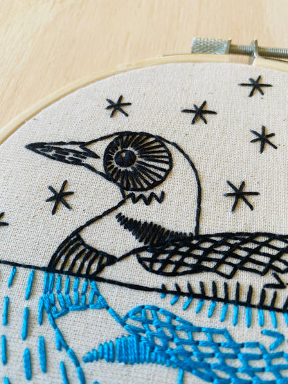 Hook, Line & Tinker: Loon Complete Embroidery Kit