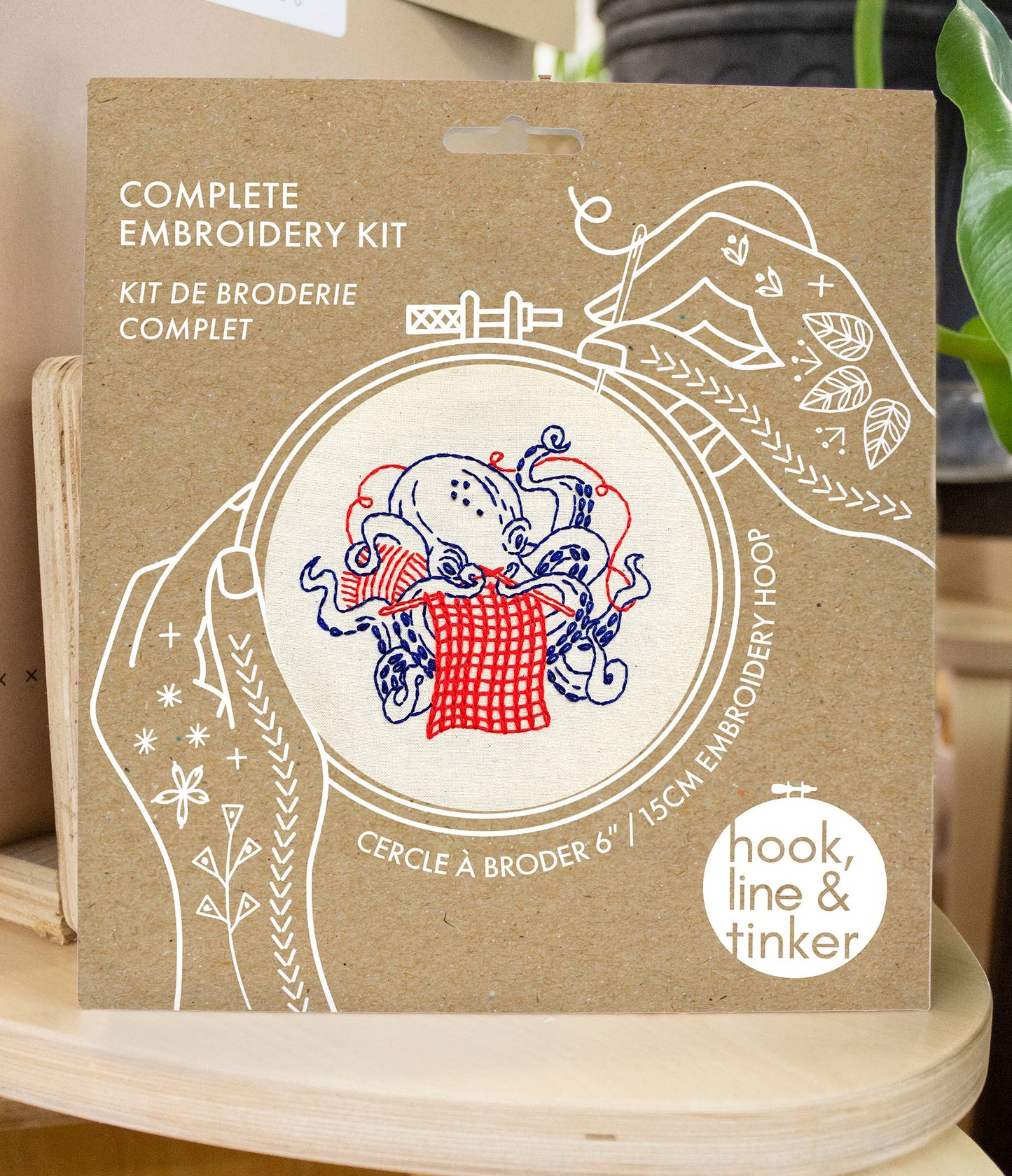 Hook, Line & Tinker: Octopus Knitting Complete Embroidery Kit