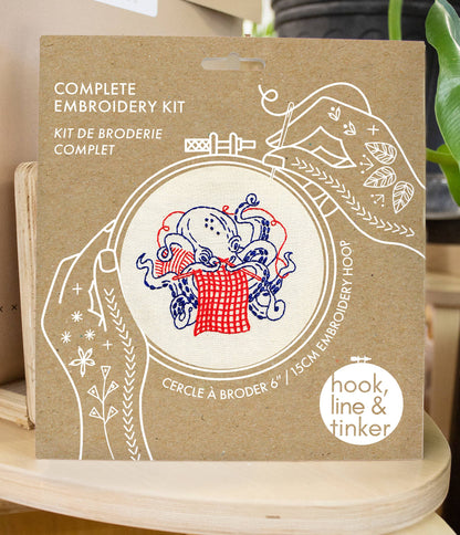 Hook, Line & Tinker: Octopus Knitting Complete Embroidery Kit