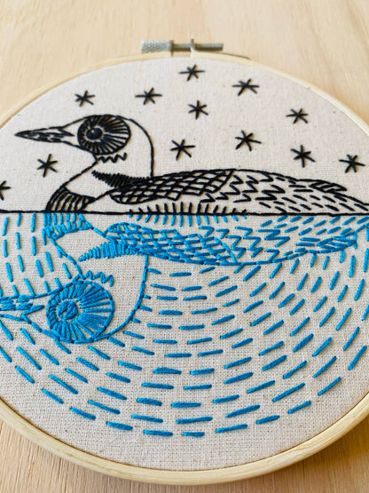 Hook, Line & Tinker: Loon Complete Embroidery Kit