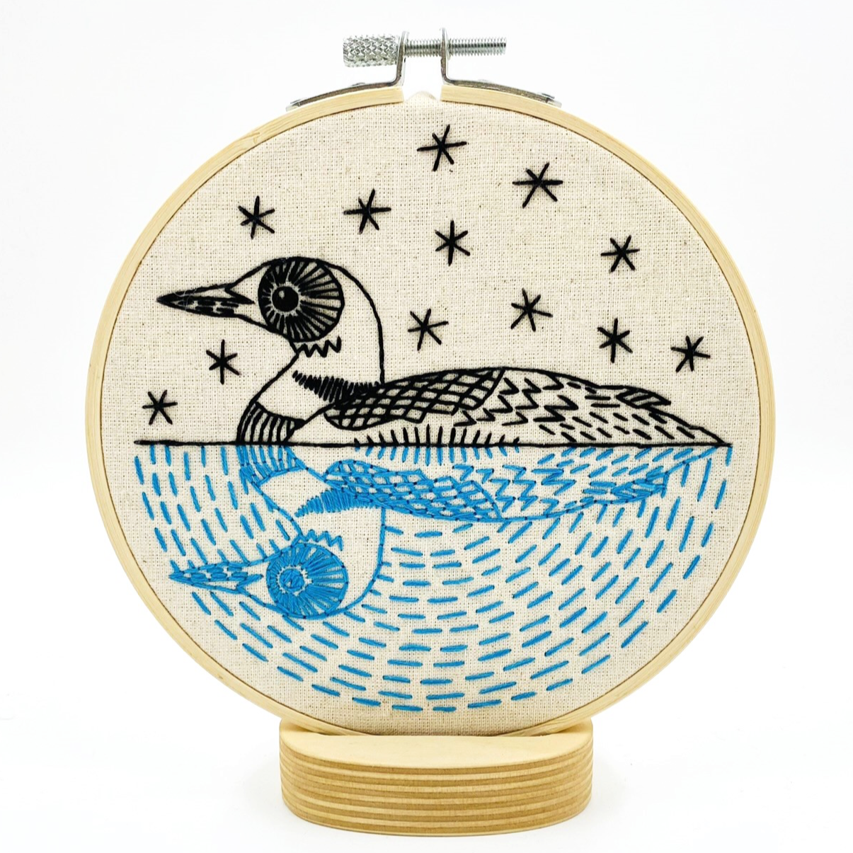 Hook, Line & Tinker: Loon Complete Embroidery Kit