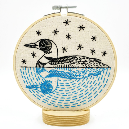Hook, Line & Tinker: Loon Complete Embroidery Kit