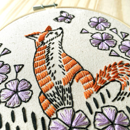 Hook, Line & Tinker: Fox in Phlox Complete Embroidery Kit