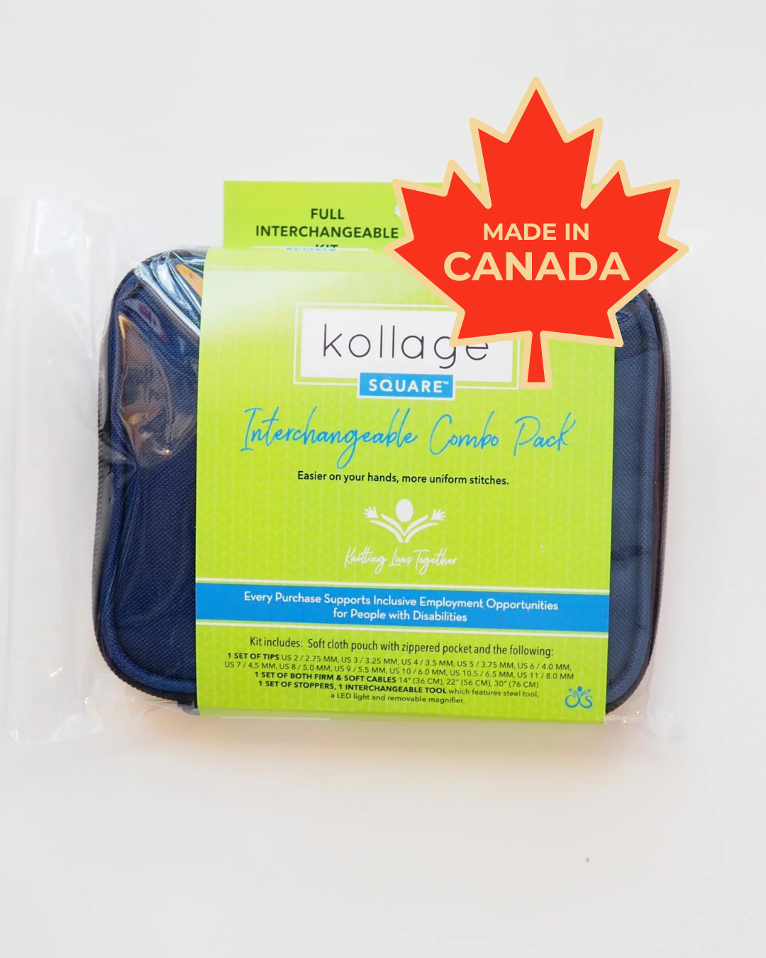 Kollage Square: Ergonomic 5.5" Interchangeable Circular Knitting Needle Set - Full