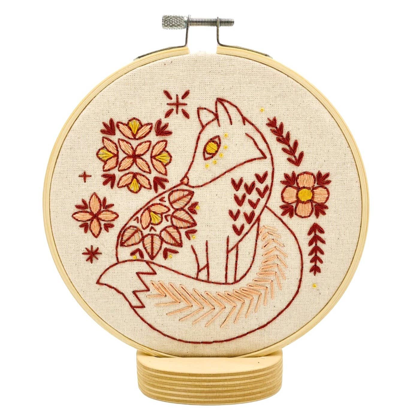 Hook, Line & Tinker: Folk Fox Complete Embroidery Kit