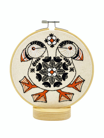 Hook, Line & Tinker: Puffin Complete Embroidery Kit