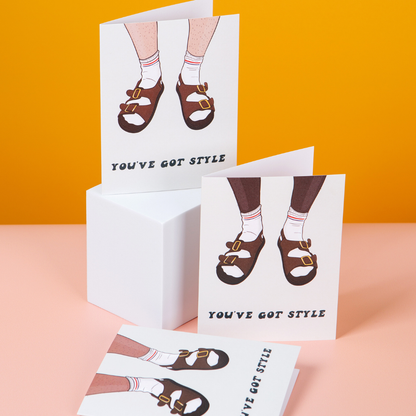 Socks & Sandals | Greeting Card