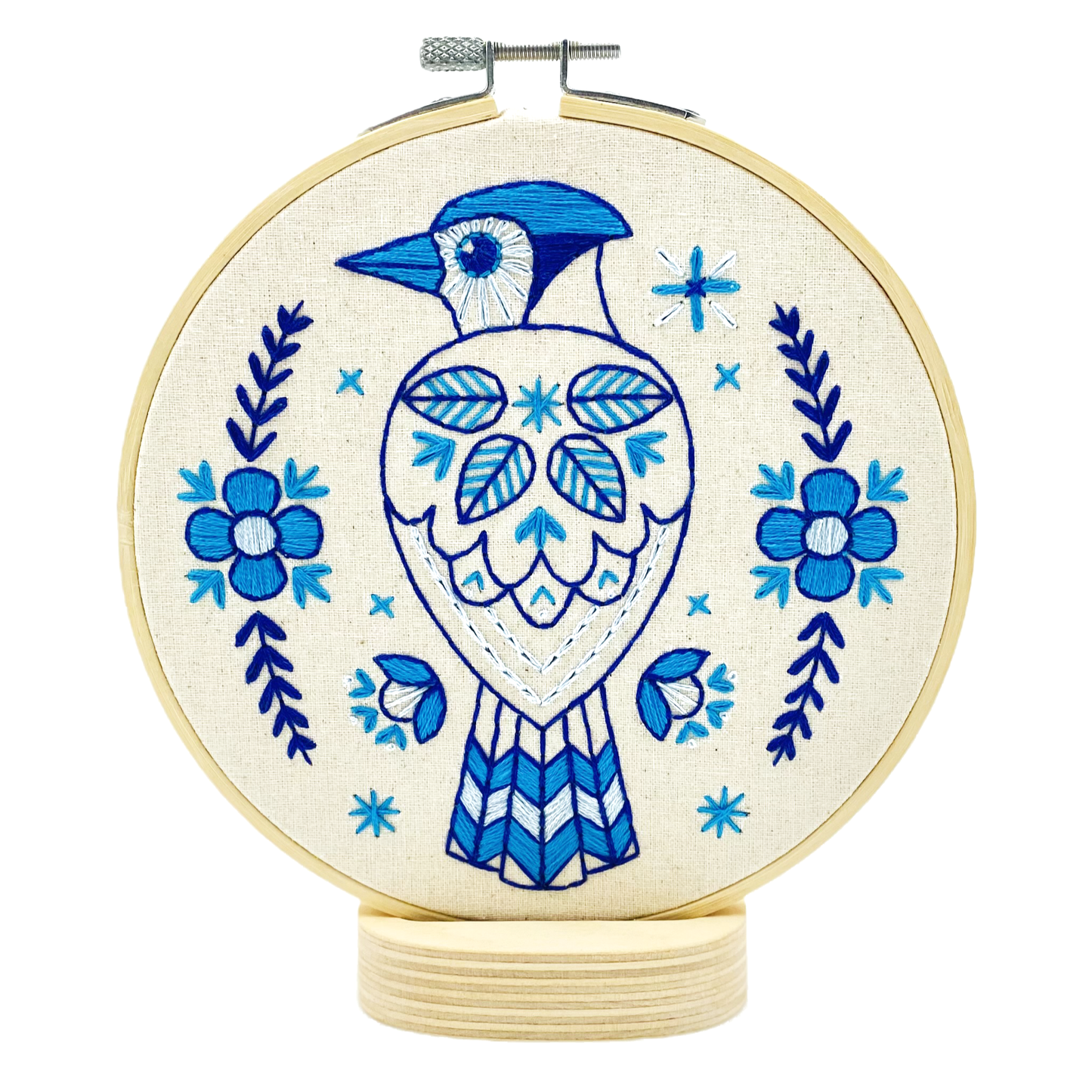 Hook, Line & Tinker: Blue Jay Complete Embroidery Kit