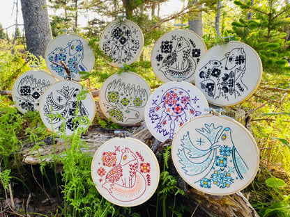 Hook, Line & Tinker: Folk Fox Complete Embroidery Kit