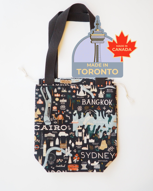 handmade.eo: Small Project Bag with Handles & Drawstring