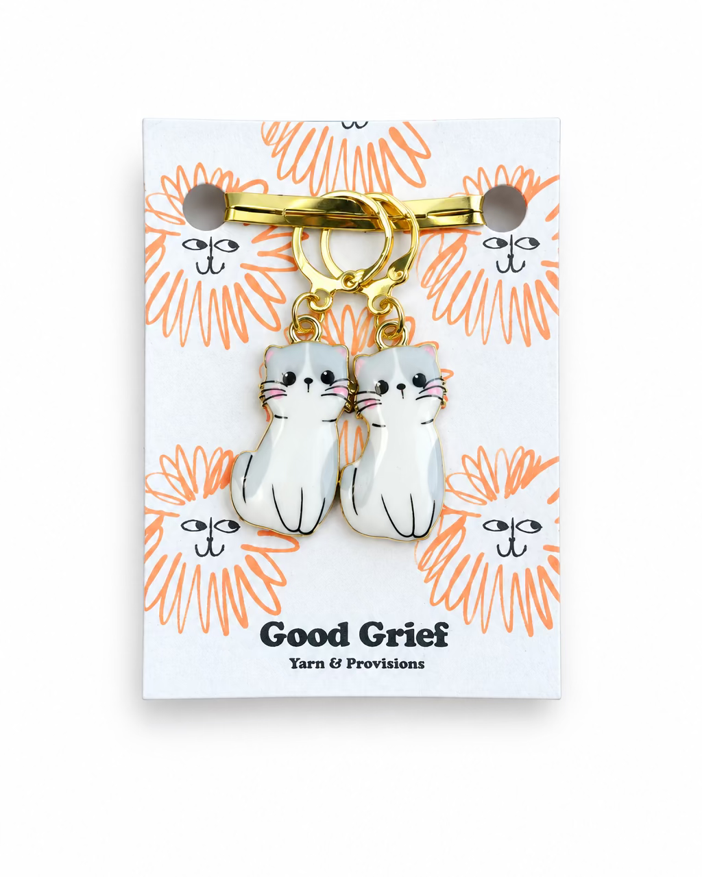 Good Grief Cat Stitch Markers (Set of 2)