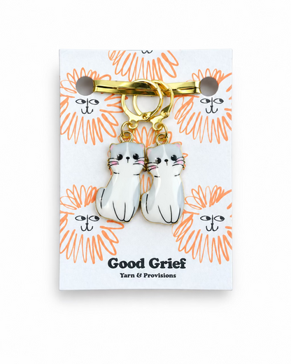 Good Grief Cat Stitch Markers (Set of 2)