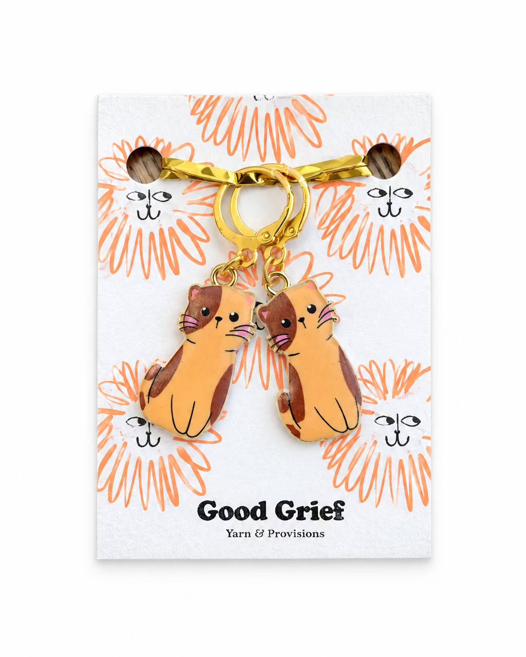 Good Grief Cat Stitch Markers (Set of 2)