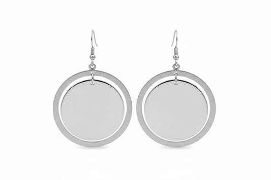 Pendientes redondos de plata esterlina tailandesa