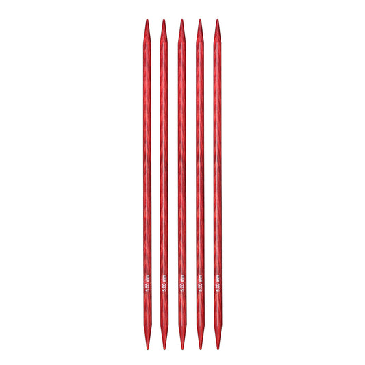 Lykke Indigo  and KnitPro Dreamz 6" Wooden Double Pointed Needles