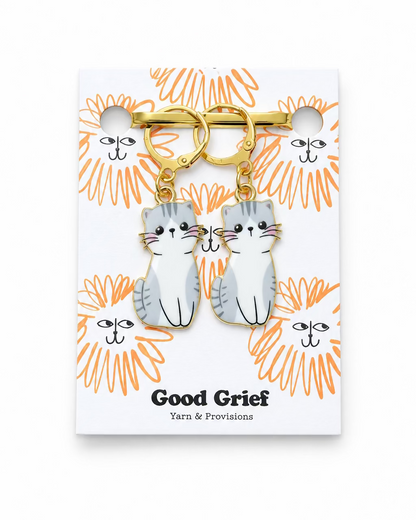 Good Grief Cat Stitch Markers (Set of 2)