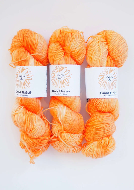 Good Grief Dye Studio Yarn Custom Order - Tangerine